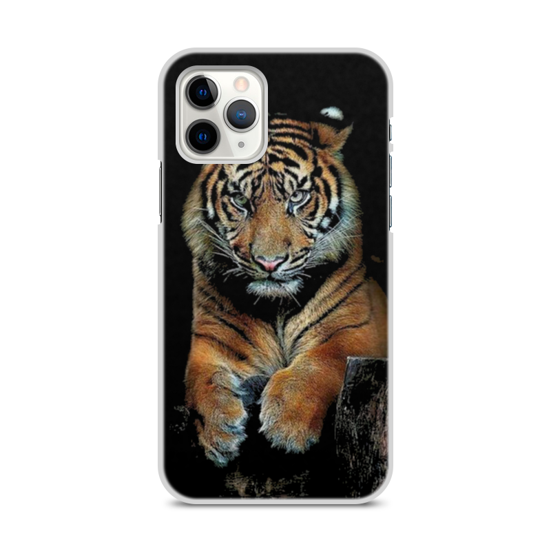 Printio Чехол для iPhone 11 Pro, объёмная печать Тигры чехол vrs design damda glide shield для iphone 11 pro white marble