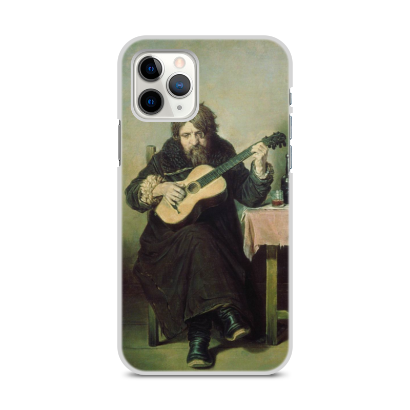 Printio Чехол для iPhone 11 Pro, объёмная печать Гитарист - бобыль (картина василия перова) цена и фото