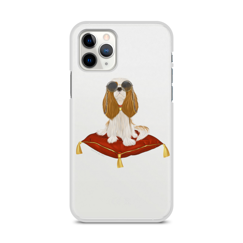 Printio Чехол для iPhone 11 Pro, объёмная печать Собака спаниэль в очках матовый soft touch силиконовый чехол на realme 9 pro рилми 9 про с 3d принтом avo karate черный