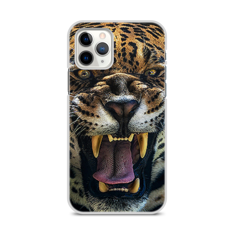 Printio Чехол для iPhone 11 Pro, объёмная печать Леопард