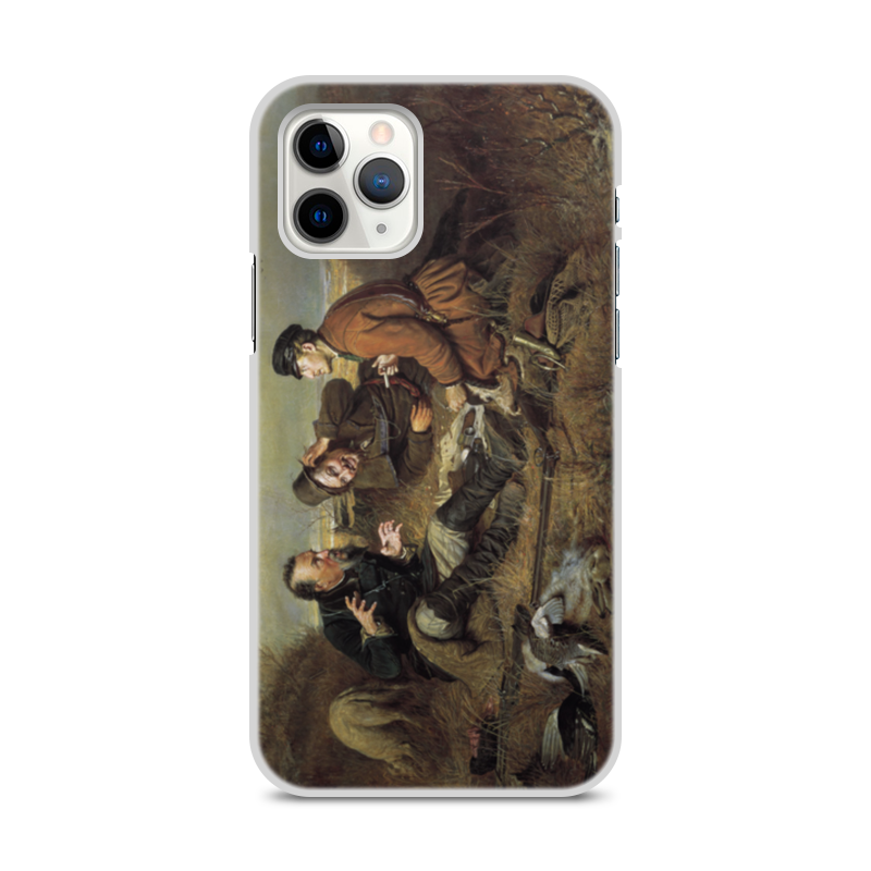 Printio Чехол для iPhone 11 Pro, объёмная печать Охотники на привале (василий перов) printio чехол для iphone 12 объёмная печать охотники на привале василий перов