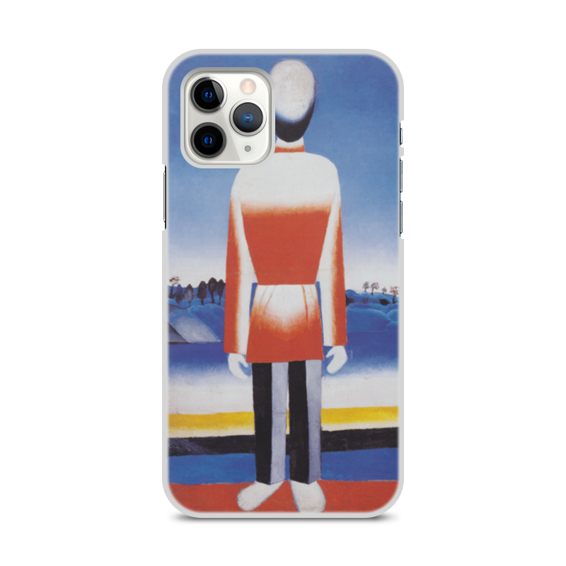 Printio Чехол для iPhone 11 Pro, объёмная печать Человек в супрематическом ландшафте printio женские пижамные штаны человек в супрематическом ландшафте