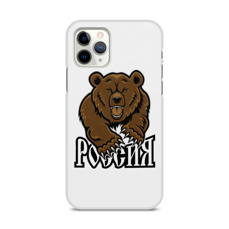Printio Чехол для iPhone 11 Pro, объёмная печать Медведь. символика