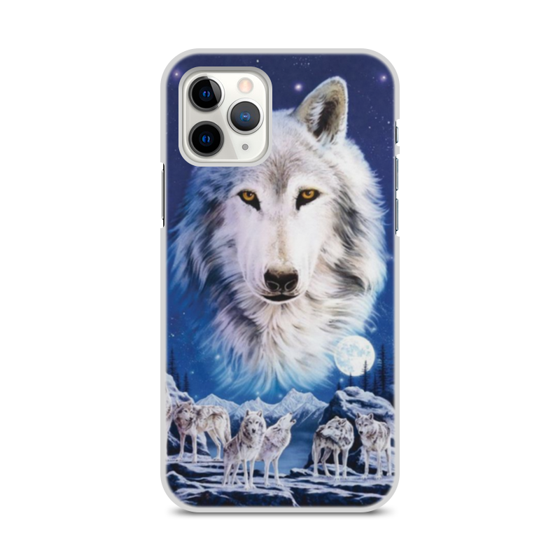 Printio Чехол для iPhone 11 Pro, объёмная печать Белый волк