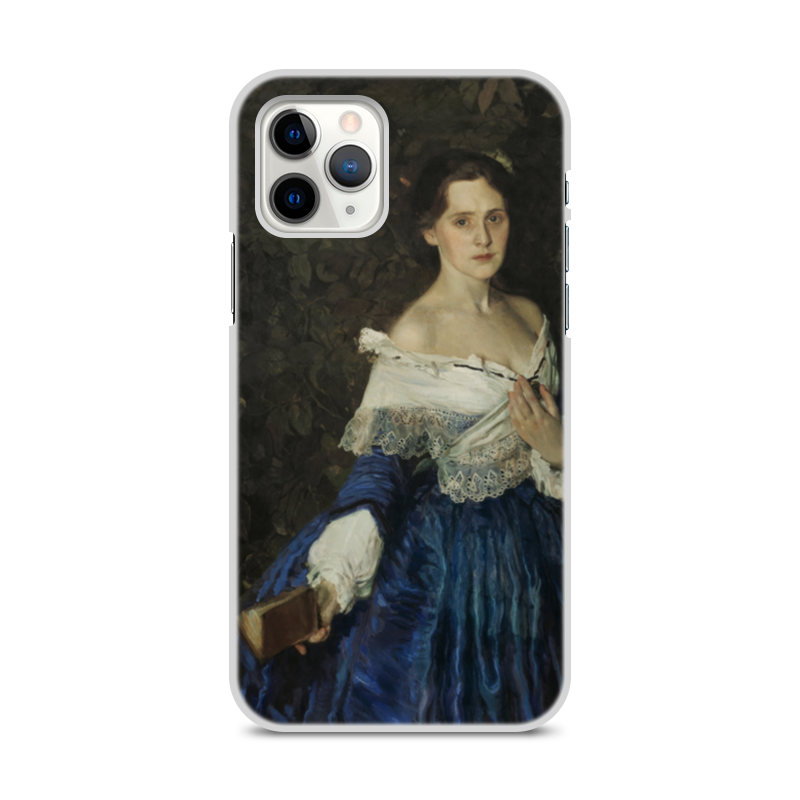 Printio Чехол для iPhone 11 Pro, объёмная печать Дама в голубом (картина сомова)