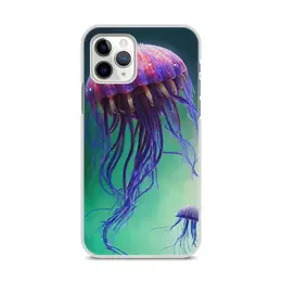 Заказать чехол для iPhone 11/11 Pro/11 Pro Max в Москве. Чехол для iPhone 11 Pro, объёмная печать Медуза от Дана Столыпина - готовые дизайны и нанесение принтов.