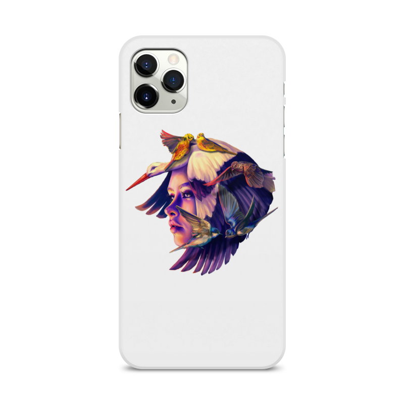 Printio Чехол для iPhone 11 Pro Max, объёмная печать Птицы printio чехол для iphone 11 pro max объёмная печать цветочные узоры mix