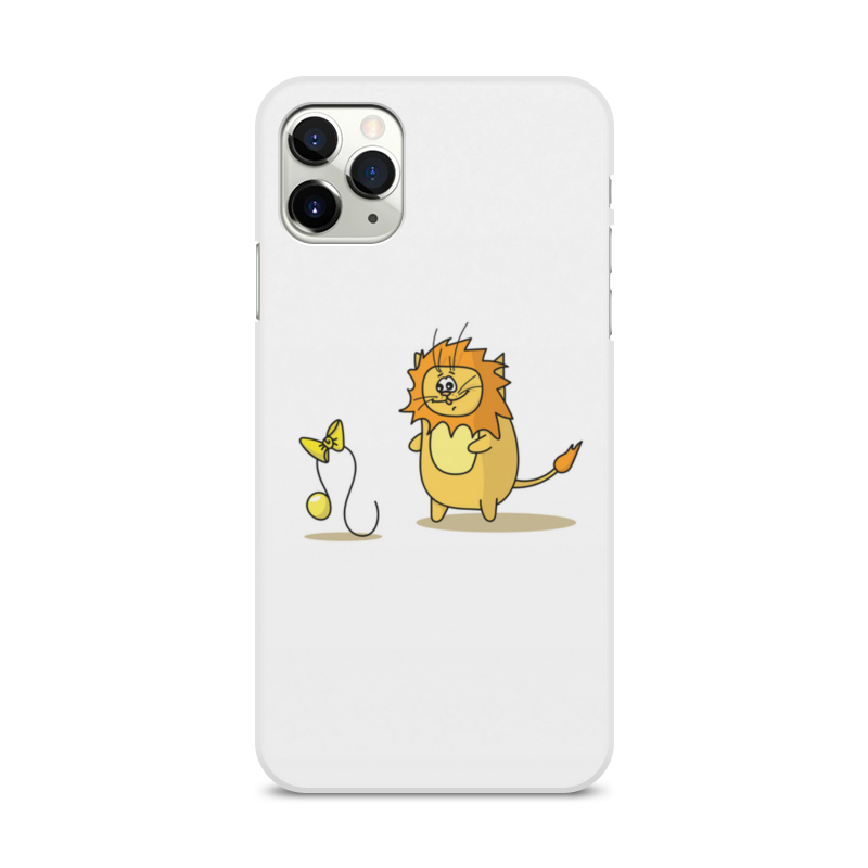 Printio Чехол для iPhone 11 Pro Max, объёмная печать Кот лев. подарок для льва дизайнерский силиконовый чехол для iphone 12 pro max лев рычащий
