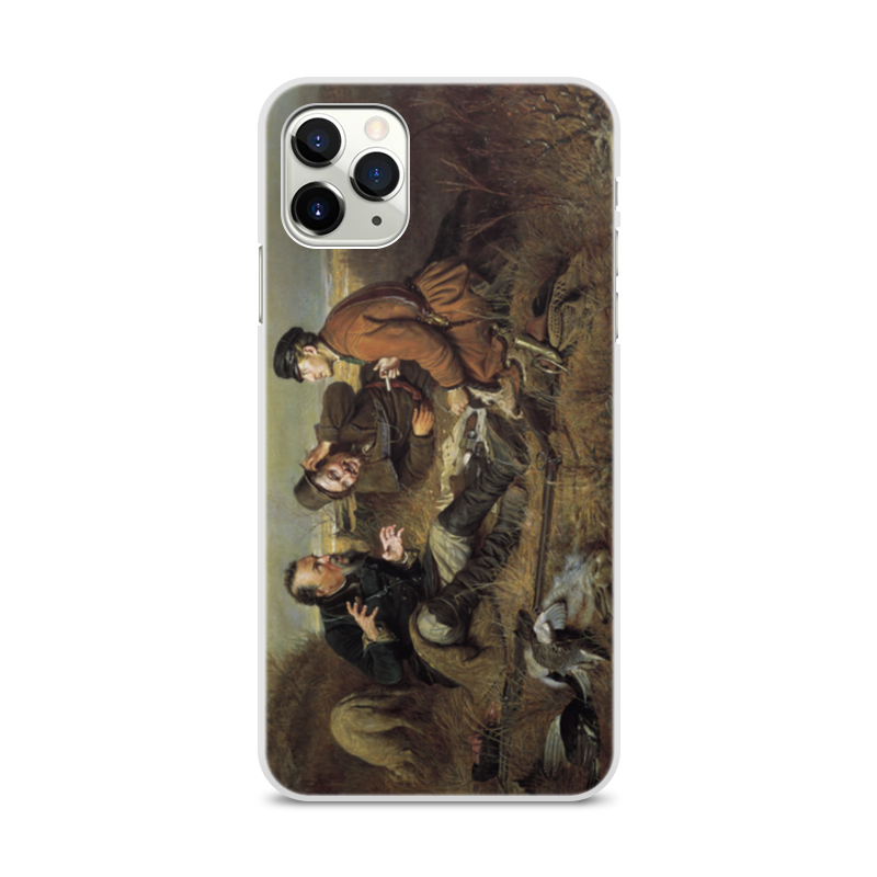 Printio Чехол для iPhone 11 Pro Max, объёмная печать Охотники на привале (василий перов)