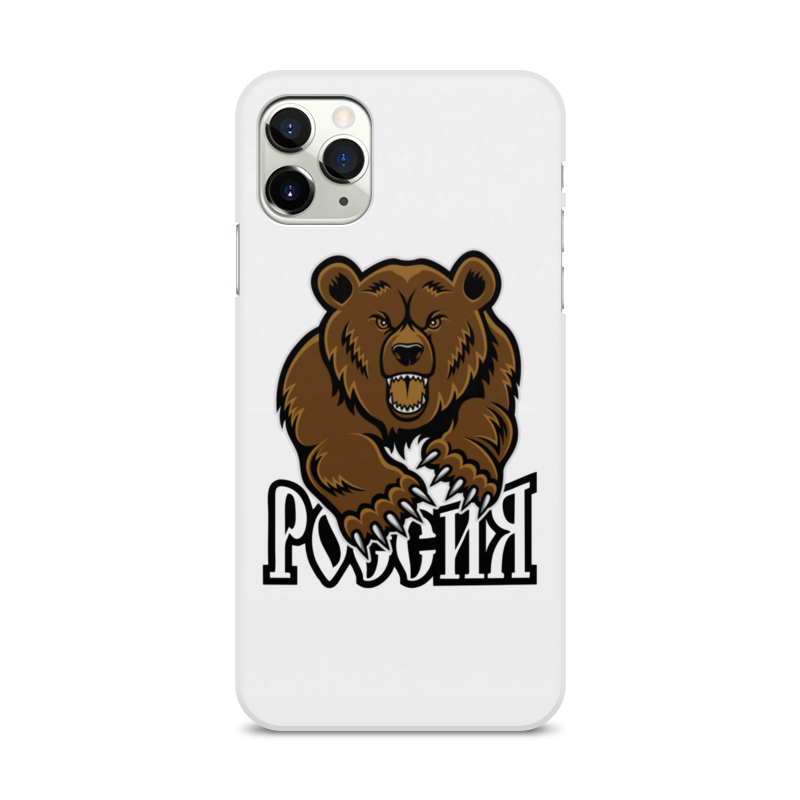 Printio Чехол для iPhone 11 Pro Max, объёмная печать Медведь. символика printio чехол для iphone 6 объёмная печать медведь символика