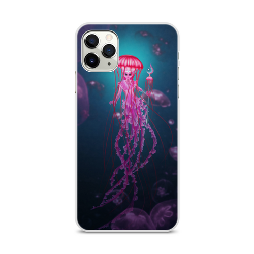 Заказать чехол для iPhone 11/11 Pro/11 Pro Max в Москве. Чехол для iPhone 11 Pro Max, объёмная печать Королева медуз от Дана Столыпина - готовые дизайны и нанесение принтов.