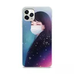 Заказать чехол для iPhone 11/11 Pro/11 Pro Max в Москве. Чехол для iPhone 11 Pro Max, объёмная печать Девушка в маске от Anstey  - готовые дизайны и нанесение принтов.