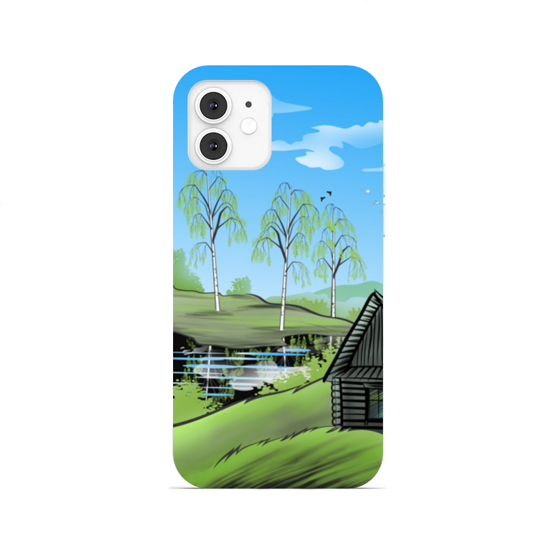 Printio Чехол для iPhone 12, объёмная печать Северная весна силиконовый чехол на realme c17 пейзаж 12 для реалми ц17