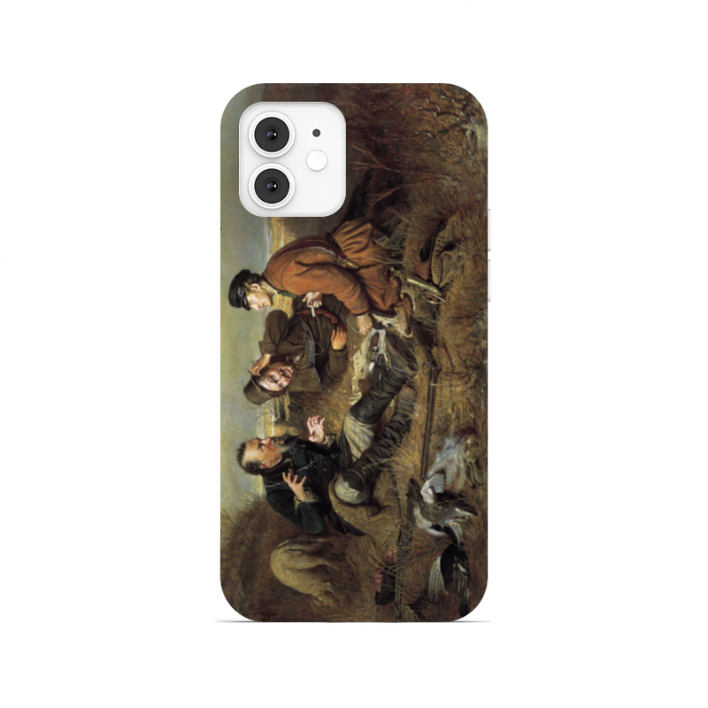 Printio Чехол для iPhone 12, объёмная печать Охотники на привале (василий перов)
