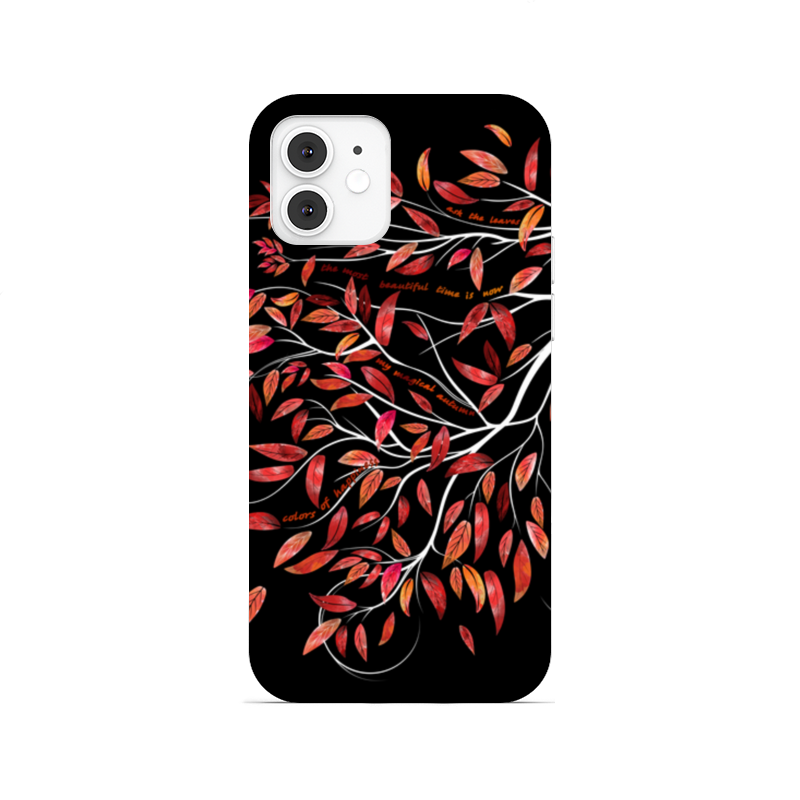 Printio Чехол для iPhone 12, объёмная печать Красные листья самое красивое