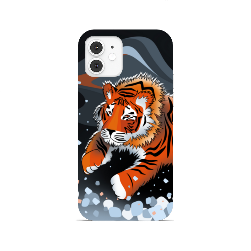 Printio Чехол для iPhone 12, объёмная печать Амурский тигр printio чехол для iphone 6 plus объёмная печать тигры