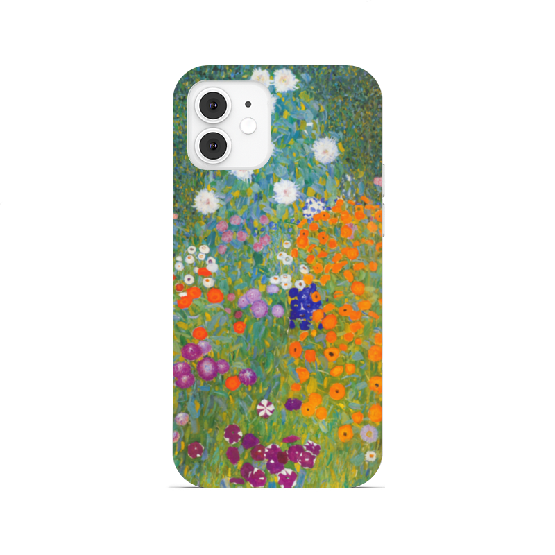 Printio Чехол для iPhone 12, объёмная печать Цветочный сад (густав климт) printio чехол для iphone 5 5s объёмная печать объятия густав климт
