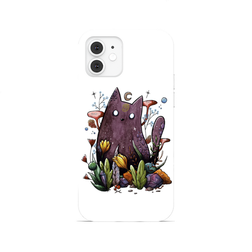 Заказать чехол для iPhone 12/12 Pro/12 Mini в Москве. Чехол для iPhone 12, объёмная печать Мистический Кот от Дана Столыпина - готовые дизайны и нанесение принтов.