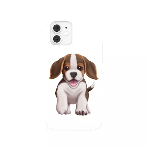 Заказать чехол для iPhone 12/12 Pro/12 Mini в Москве. Чехол для iPhone 12, объёмная печать Собака бигль щенок от tigerda  - готовые дизайны и нанесение принтов.