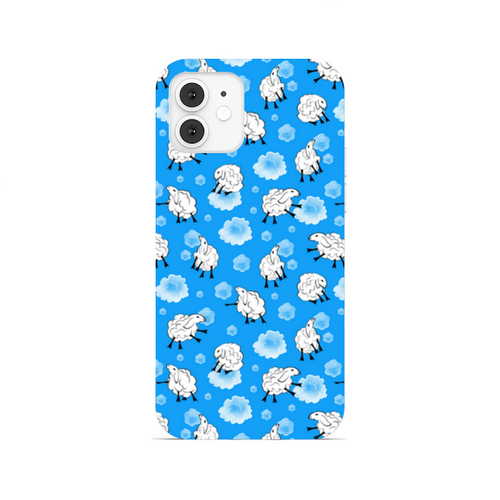 Заказать чехол для iPhone 12/12 Pro/12 Mini в Москве. Чехол для iPhone 12, объёмная печать ОВЕЧКИ И ОБЛАКА от ELENA ZHARINOVA - готовые дизайны и нанесение принтов.