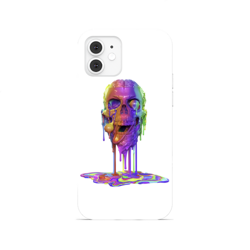 Заказать чехол для iPhone 12/12 Pro/12 Mini в Москве. Чехол для iPhone 12, объёмная печать Капающий череп от Дана Столыпина - готовые дизайны и нанесение принтов.