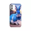 Заказать чехол для iPhone 12/12 Pro/12 Mini в Москве. Чехол для iPhone 12, объёмная печать Голубой водяной кролик от Дана Столыпина - готовые дизайны и нанесение принтов.
