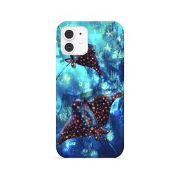 Заказать чехол для iPhone 12/12 Pro/12 Mini в Москве. Чехол для iPhone 12, объёмная печать Светящиеся скаты от Дана Столыпина - готовые дизайны и нанесение принтов.