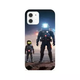 Заказать чехол для iPhone 12/12 Pro/12 Mini в Москве. Чехол для iPhone 12, объёмная печать Астронавты от Дана Столыпина - готовые дизайны и нанесение принтов.