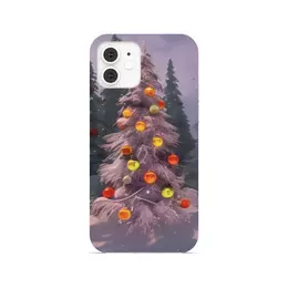 Заказать чехол для iPhone 12/12 Pro/12 Mini в Москве. Чехол для iPhone 12, объёмная печать Зимний новогодний лес от Anstey  - готовые дизайны и нанесение принтов.