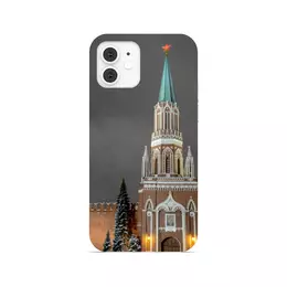 Заказать чехол для iPhone 12/12 Pro/12 Mini в Москве. Чехол для iPhone 12, объёмная печать Никольская башня от Anstey  - готовые дизайны и нанесение принтов.