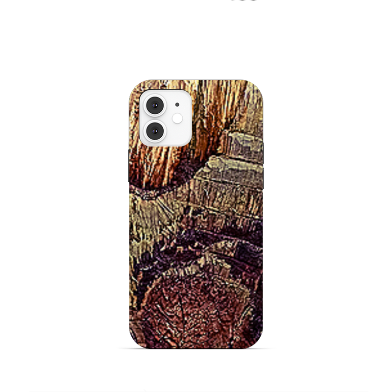 цена Printio Чехол для iPhone 12 Mini, объёмная печать Древесина.