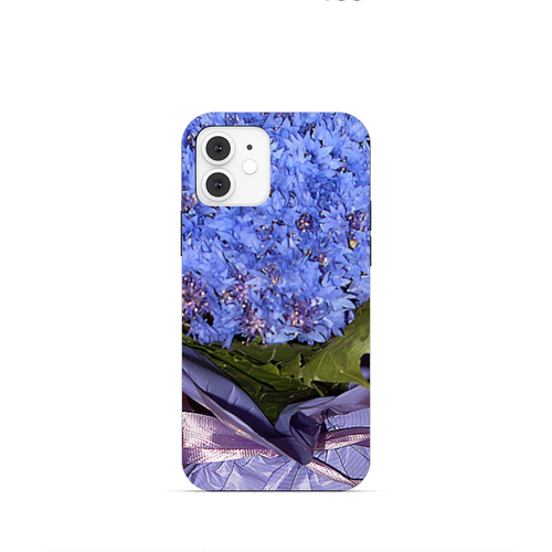 Заказать чехол для iPhone 12/12 Pro/12 Mini в Москве. Чехол для iPhone 12 Mini, объёмная печать Васильки. от Eva De Peron.  - готовые дизайны и нанесение принтов.