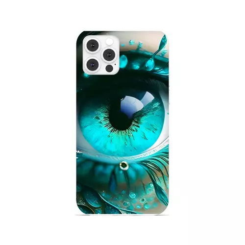 Заказать чехол для iPhone 12/12 Pro/12 Mini в Москве. Чехол для iPhone 12 Pro, объёмная печать Бирюзовый взгляд  от Метафора   - готовые дизайны и нанесение принтов.