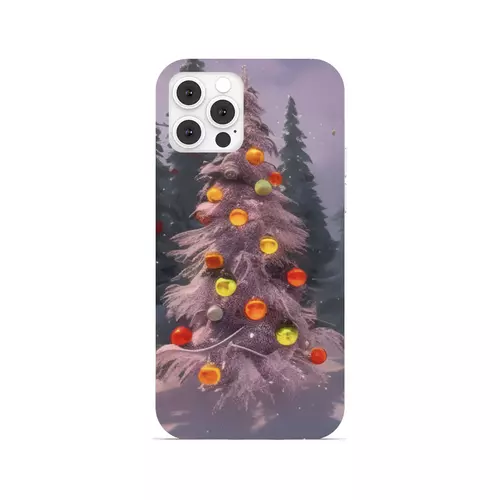 Заказать чехол для iPhone 12/12 Pro/12 Mini в Москве. Чехол для iPhone 12 Pro, объёмная печать Зимний новогодний лес от Anstey  - готовые дизайны и нанесение принтов.