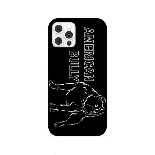Заказать чехол для iPhone 12/12 Pro/12 Mini в Москве. Чехол для iPhone 12 Pro, объёмная печать Американский булли  от angelabelokopytova@gmail.com - готовые дизайны и нанесение принтов.