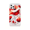 Заказать чехол для iPhone 12/12 Pro/12 Mini в Москве. Чехол для iPhone 12 Pro, объёмная печать Алые маки  от Метафора   - готовые дизайны и нанесение принтов.