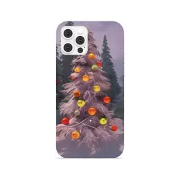 Заказать чехол для iPhone 12/12 Pro/12 Mini в Москве. Чехол для iPhone 12 Pro, объёмная печать Зимний новогодний лес от Anstey  - готовые дизайны и нанесение принтов.