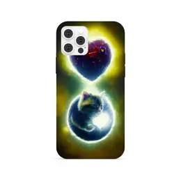 Заказать чехол для iPhone 12/12 Pro/12 Mini в Москве. Чехол для iPhone 12 Pro, объёмная печать Котик и Сердце от Дана Столыпина - готовые дизайны и нанесение принтов.