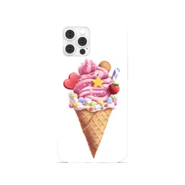 Заказать чехол для iPhone 12/12 Pro/12 Mini в Москве. Чехол для iPhone 12 Pro, объёмная печать Мороженое в рожке от tigerda  - готовые дизайны и нанесение принтов.