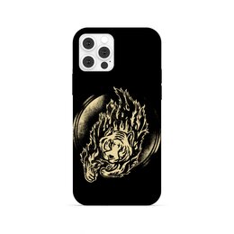 Заказать чехол для iPhone 12/12 Pro/12 Mini в Москве. Чехол для iPhone 12 Pro, объёмная печать Golden tiger от Доброцвет - готовые дизайны и нанесение принтов.