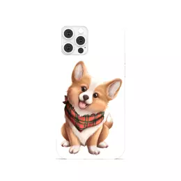 Заказать чехол для iPhone 12/12 Pro/12 Mini в Москве. Чехол для iPhone 12 Pro, объёмная печать Собака корги в шарфе от tigerda  - готовые дизайны и нанесение принтов.