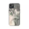Заказать чехол для iPhone 14/14 Pro/14 Pro Max в Москве. Чехол для iPhone 14 Бежево-серые разводы от Margarita Lyr  - готовые дизайны и нанесение принтов.