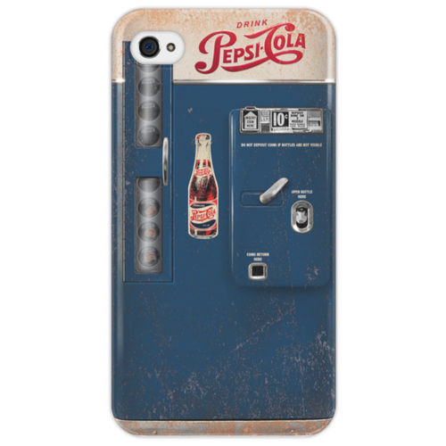 Заказать чехол для iPhone 4/4S в Москве. Чехол для iPhone 4/4S Pepsi-Cola Vintage vending machine  от shap - готовые дизайны и нанесение принтов.