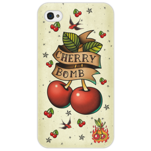 Заказать чехол для iPhone 4/4S в Москве. Чехол для iPhone 4/4S Cherry Bomb от shap - готовые дизайны и нанесение принтов.