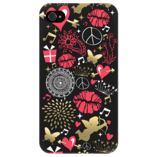 Заказать чехол для iPhone 4/4S в Москве. Чехол для iPhone 4/4S Валентинка от Ирина - готовые дизайны и нанесение принтов.
