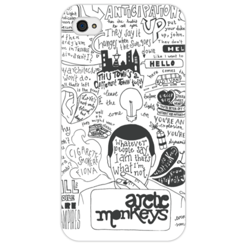 Заказать чехол для iPhone 4/4S в Москве. Чехол для iPhone 4/4S Arctic Monkeys от geekbox - готовые дизайны и нанесение принтов.