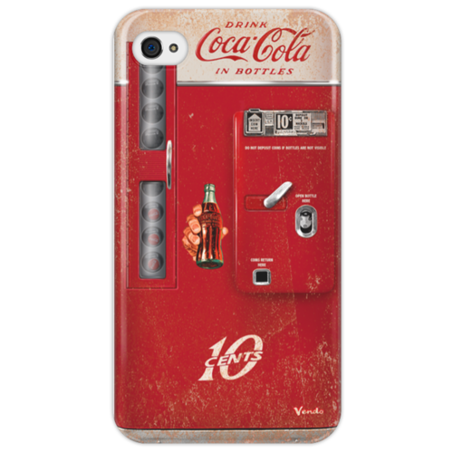 Заказать чехол для iPhone 4/4S в Москве. Чехол для iPhone 4/4S Coca-Cola Vintage vending machine от shap - готовые дизайны и нанесение принтов.