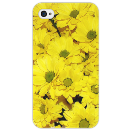 Заказать чехол для iPhone 4/4S в Москве. Чехол для iPhone 4/4S Жёлтые хризантемы от Aleksa - готовые дизайны и нанесение принтов.