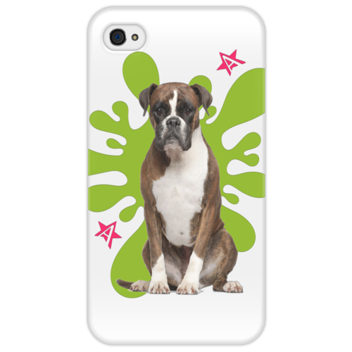 Заказать чехол для iPhone 4/4S в Москве. Чехол для iPhone 4/4S boxer dog от Команда помощи немецким боксерам - готовые дизайны и нанесение принтов.