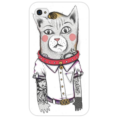 Заказать чехол для iPhone 4/4S в Москве. Чехол для iPhone 4/4S Art кот от Gazimpa - готовые дизайны и нанесение принтов.